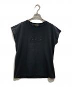 HERNOヘルノ）の古着「ラインストーン ロゴ Tシャツ」｜ブラック