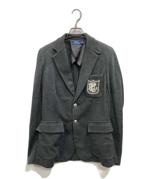 POLO RALPH LAUREN（ポロ・ラルフローレン）POLO RALPH LAUREN (ポロ・ラルフローレン) ジャージワッペンジャケット グレー サイズ:6の古着・服飾アイテム