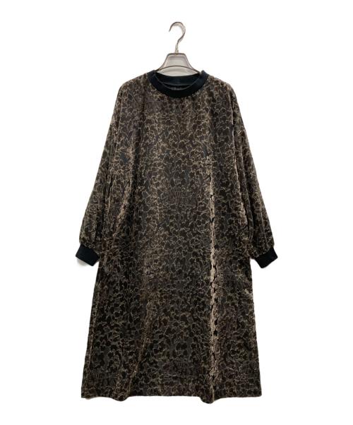 Hysteric Glamour（ヒステリックグラマー）Hysteric Glamour (ヒステリックグラマー) LEOPARD SUPER HYS柄オパール プルオーバーワンピース ブラック サイズ:Freeの古着・服飾アイテム