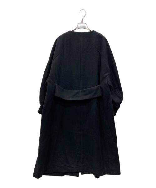 mici（ミチ）mici (ミチ) ノーカラーロングコート ブラック サイズ:Sの古着・服飾アイテム
