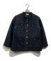 PLST（プラステ）の古着「ノーカラーツイードジャケット」｜ネイビー