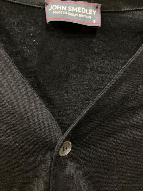 JOHN SMEDLEY（ジョンスメドレー）JOHN SMEDLEY (ジョンスメドレー) ニットカーディガン ブラック サイズ:Sの古着・服飾アイテム