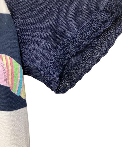 LEONARD SPORT（レオナール スポーツ）LEONARD SPORT (レオナール スポーツ) 切替半袖ニット マルチカラー サイズ:40の古着・服飾アイテム