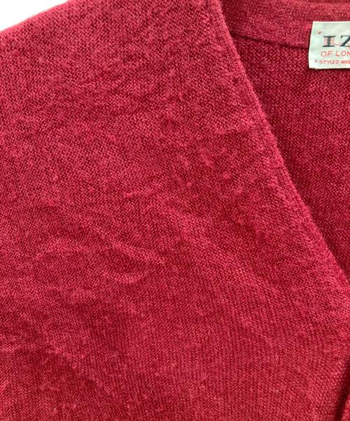 IZOD（アイゾッド）IZOD (アイゾッド) ニットカーディガン レッド サイズ:Lの古着・服飾アイテム