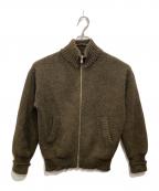 TOMORROW LAND tricotトゥモローランド トリコ）の古着「ジップアップニットブルゾン」｜ブラウン