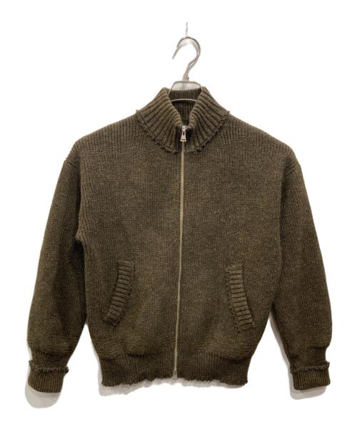 TOMORROW LAND tricot（トゥモローランド トリコ）TOMORROW LAND tricot (トゥモローランド トリコ) ジップアップニットブルゾン ブラウン サイズ:Sの古着・服飾アイテム