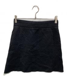 MARY QUANT（マリークヮント）の古着「ピンドットジャガードスカート」｜ブラック