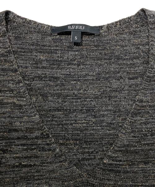 GUCCI（グッチ）GUCCI (グッチ) Vネックニット グレー サイズ: Sの古着・服飾アイテム