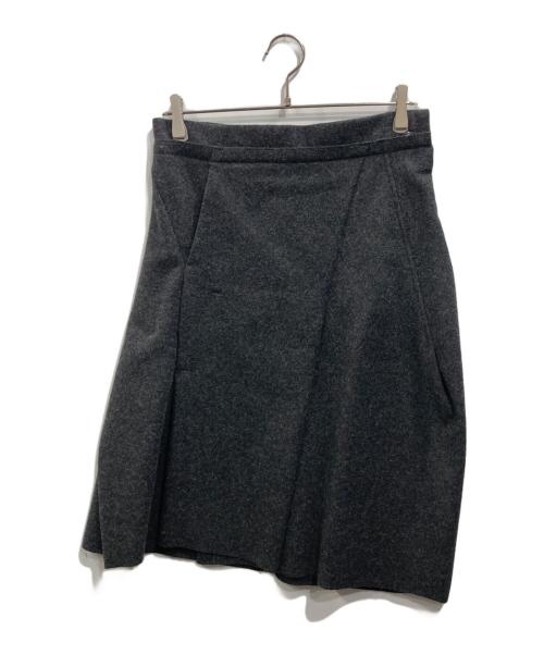 JIL SANDER（ジルサンダー）JIL SANDER (ジルサンダー) ウールスカート グレー サイズ:38の古着・服飾アイテム