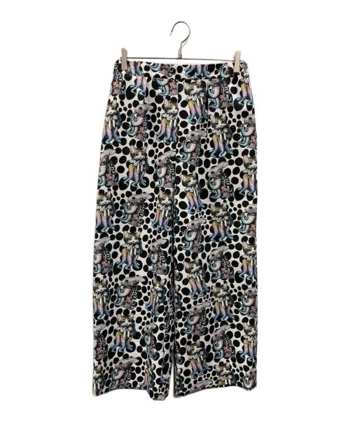 Yuko Higuchi（ユウコ ヒグチ）Yuko Higuchi (ユウコ ヒグチ) ボリス雑貨店 (ポリスザッカテン) アロハパンツ ホワイト×ブラック サイズ:表記なしの古着・服飾アイテム