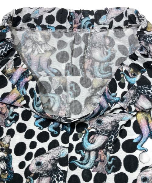 Yuko Higuchi（ユウコ ヒグチ）Yuko Higuchi (ユウコ ヒグチ) ボリス雑貨店 (ポリスザッカテン) アロハパンツ ホワイト×ブラック サイズ:表記なしの古着・服飾アイテム