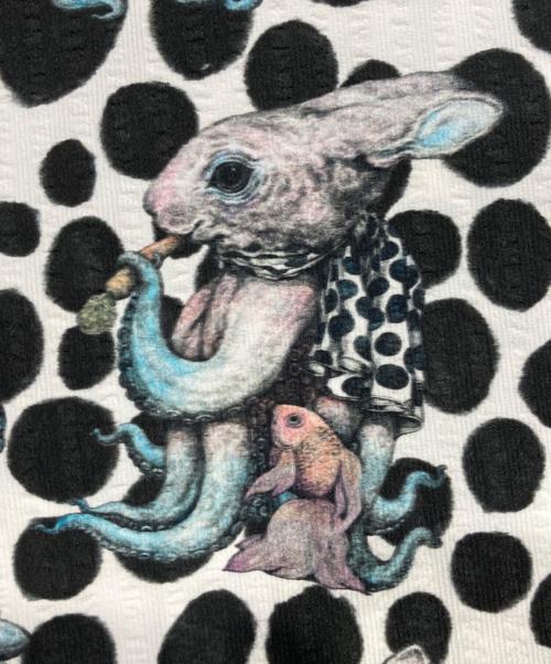 Yuko Higuchi（ユウコ ヒグチ）Yuko Higuchi (ユウコ ヒグチ) ボリス雑貨店 (ポリスザッカテン) アロハパンツ ホワイト×ブラック サイズ:表記なしの古着・服飾アイテム