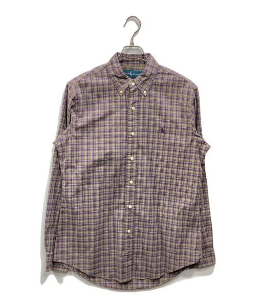 RALPH LAUREN（ラルフローレン）RALPH LAUREN (ラルフローレン) チェックBDシャツ パープル×グリーン サイズ:Mの古着・服飾アイテム