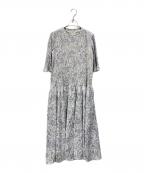 CLANEクラネ）の古着「総柄ワンピース」｜ブルー