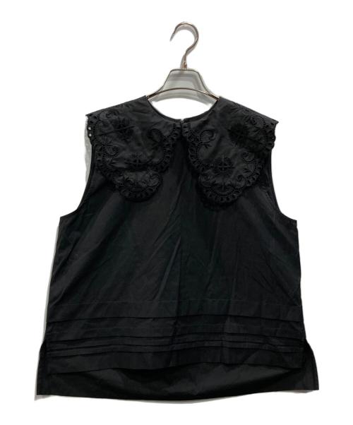 machatt（マチャット）machatt (マチャット) レースカラーブラウス ブラック サイズ:Freeの古着・服飾アイテム