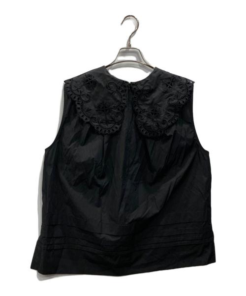 machatt（マチャット）machatt (マチャット) レースカラーブラウス ブラック サイズ:Freeの古着・服飾アイテム