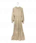 CASA FLINEカーサフライン）の古着「ニットワンピース」｜ベージュ