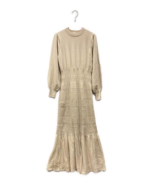 CASA FLINE（カーサフライン）CASA FLINE (カーサフライン) ニットワンピース ベージュ サイズ:Fの古着・服飾アイテム