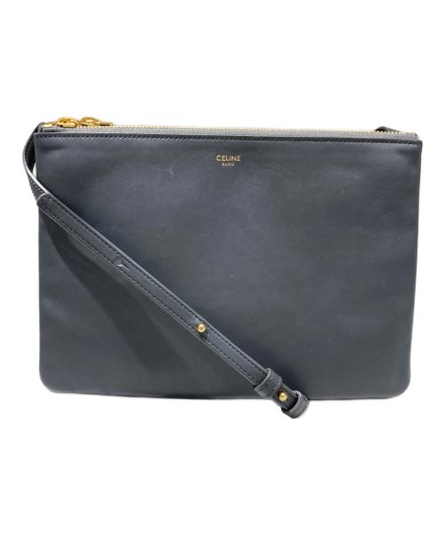 CELINE（セリーヌ）CELINE (セリーヌ) ラージ トリオ ショルダーバッグ グレー サイズ:-の古着・服飾アイテム