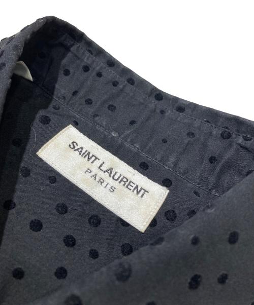Saint Laurent Paris（サンローランパリ）Saint Laurent Paris (サンローランパリ) ドットシャツ ブラック サイズ:37の古着・服飾アイテム