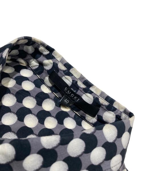 GUCCI（グッチ）GUCCI (グッチ) 総柄シャツ グレー サイズ:Lの古着・服飾アイテム