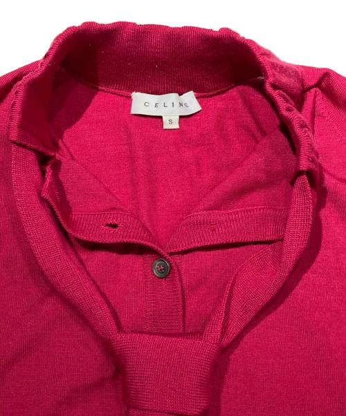 CELINE（セリーヌ）CELINE (セリーヌ) ボウタイN/Sニット レッド サイズ:Sの古着・服飾アイテム