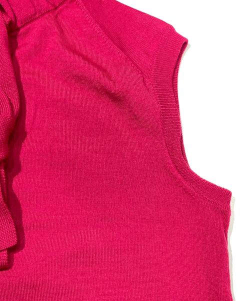 CELINE（セリーヌ）CELINE (セリーヌ) ボウタイN/Sニット レッド サイズ:Sの古着・服飾アイテム