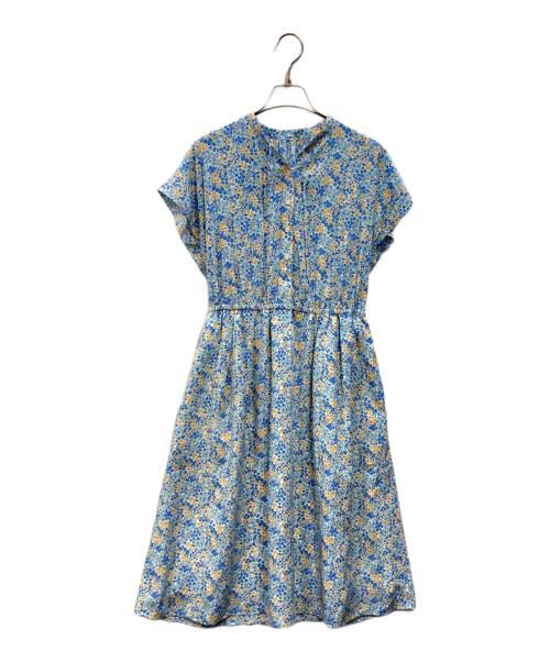 MACKINTOSH PHILOSOPHY（マッキントッシュ フィロソフィー）MACKINTOSH PHILOSOPHY (マッキントッシュ フィロソフィー) マルチフラワープリントワンピース ブルー サイズ:36の古着・服飾アイテム