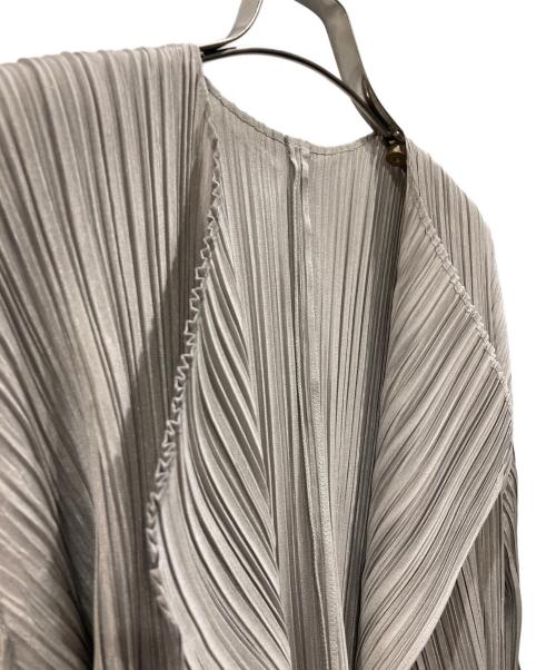 PLEATS PLEASE（プリーツプリーズ）PLEATS PLEASE (プリーツプリーズ) プリーツカーディガン グレー サイズ:3の古着・服飾アイテム