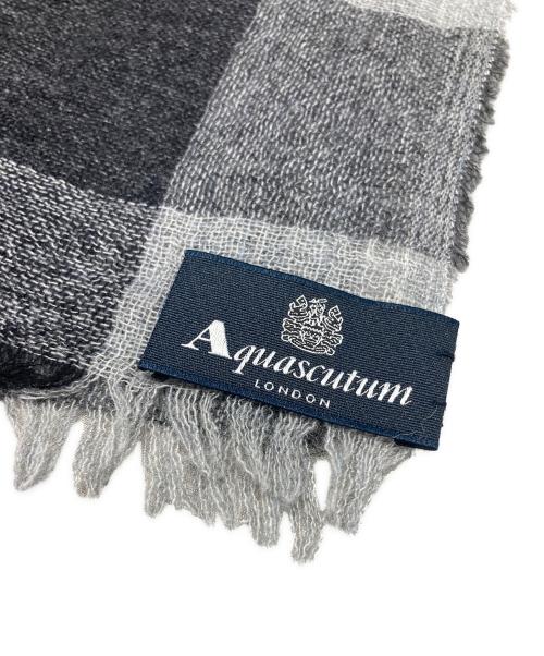 Aquascutum（アクアスキュータム）Aquascutum (アクアスキュータム) カシミヤストール グレーの古着・服飾アイテム