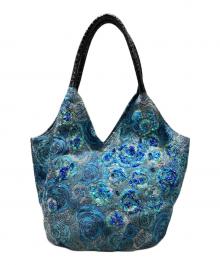 Think Bee!（シンクビー!）の古着「ネバーエンディングブルーローズバッグ」｜ブルー