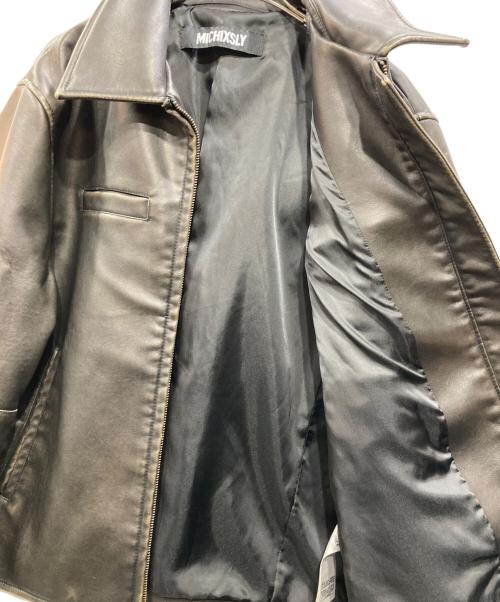MICHI×SLY（ミチ スライ）MICHI×SLY (ミチ スライ) エコレザージャケット ダークブラウン サイズ:Freeの古着・服飾アイテム