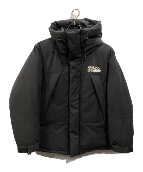 FIRST DOWN（ファーストダウン）FIRST DOWN (ファーストダウン) パネルショートダウンジャケット ブラック サイズ:Sの古着・服飾アイテム