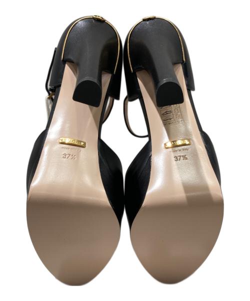 GUCCI（グッチ）GUCCI (グッチ) アンクルストラップパンプス ブラック サイズ:37 1/2の古着・服飾アイテム