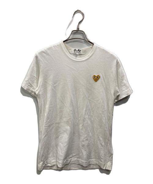 PLAY COMME des GARCONS（プレイコムデギャルソン）PLAY COMME des GARCONS (プレイコムデギャルソン) ハートワッペンTシャツ ホワイト サイズ:SIZE Mの古着・服飾アイテム