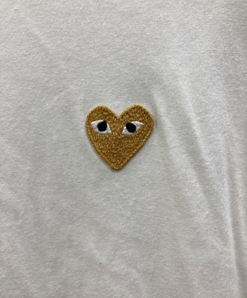 PLAY COMME des GARCONS（プレイコムデギャルソン）PLAY COMME des GARCONS (プレイコムデギャルソン) ハートワッペンTシャツ ホワイト サイズ:SIZE Mの古着・服飾アイテム