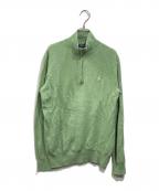 POLO RALPH LAURENポロ・ラルフローレン）の古着「ハーフジップニット」｜グリーン