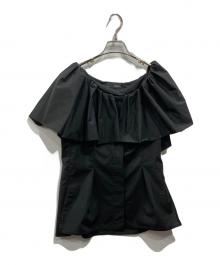 styling/（スタイリング）の古着「ラッフルショルダートップス」｜ブラック
