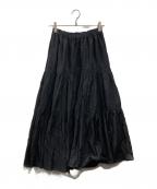 JOURNAL STANDARD relumeジャーナルスタンダード レリューム）の古着「コットンボイルクリンクルティアードスカート」｜ブラック