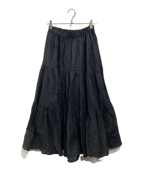JOURNAL STANDARD relume（ジャーナルスタンダード レリューム）JOURNAL STANDARD relume (ジャーナルスタンダード レリューム) コットンボイルクリンクルティアードスカート ブラック サイズ:Fの古着・服飾アイテム