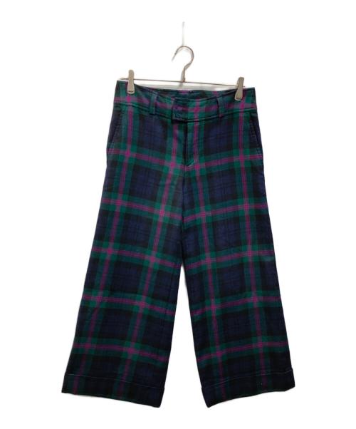 tricot COMME des GARCONS（トリココムデギャルソン）tricot COMME des GARCONS (トリココムデギャルソン) チェックパンツ ネイビー サイズ:Mの古着・服飾アイテム