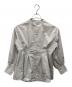 PLST（プラステ）の古着「パールボタンペプラムブラウス」｜グレー