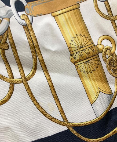 HERMES（エルメス）HERMES (エルメス) スカーフ ネイビーの古着・服飾アイテム