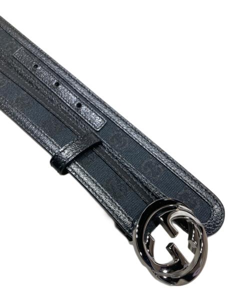 GUCCI（グッチ）GUCCI (グッチ) インターロッキングGバックルベルト ブラックの古着・服飾アイテム