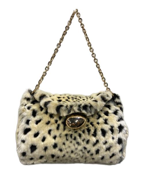 CAFUNE（カフネ）CAFUNE (カフネ) Mini Drop Duffel チェーンバッグ ホワイト×ブラックの古着・服飾アイテム