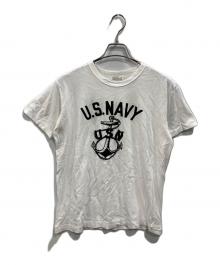 WAREHOUSE（ウエアハウス）の古着「フロッキープリントTシャツ」｜ホワイト