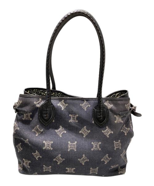 CELINE（セリーヌ）CELINE (セリーヌ) マカダム柄デニムバッグ グレーの古着・服飾アイテム