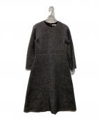 CELINEセリーヌ）の古着「リネン混ウールワンピース」｜ブラック