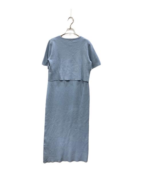 PROPORTION BODY DRESSING（プロポーションボディドレッシング）PROPORTION BODY DRESSING (プロポーションボディドレッシング) ミラノリブカーデセットアップ ブルー サイズ:FRの古着・服飾アイテム