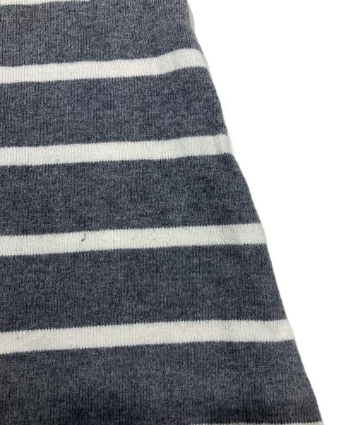 BURBERRY BLUE LABEL（バーバリー ブルー レーベル）BURBERRY BLUE LABEL (バーバリー ブルー レーベル) ロゴプリントボーダーワンピース アイボリー×グレー サイズ:38の古着・服飾アイテム